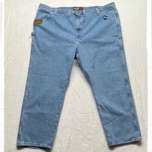 Wrangler Riggs Workwear Jeans Men’s Denim Carpenter Blue 52 X 30